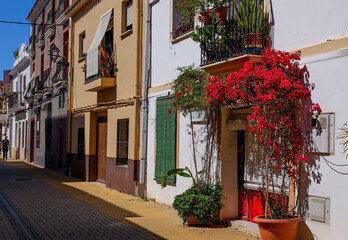 Denia, Costa Blanca, Spanien, Altstadtszenerie