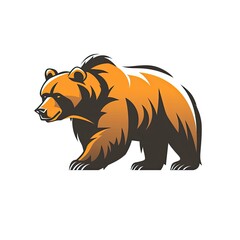 Obraz premium Bear Animal Logo, Sports Team Mascot Design, Grizzly Business Company Branding, Exciting Brand Label Concept, Marketing Emblem, School University College Motif