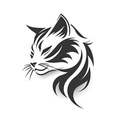 Obraz premium Cat Animal Logo, Feline Sports Team Mascot Design, Pet Business Company Branding, Exciting Brand Label Tattoo Concept, Marketing Emblem, School University College Motif