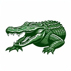 Obraz premium Alligator Gator Croc Crocodile Animal Logo, Sports Team Mascot Design, Business Company Branding, Exciting Brand Label Concept, Marketing Emblem, School University College Motif