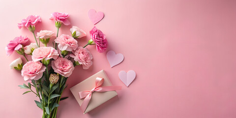 Mother s day present idea top view of carnation