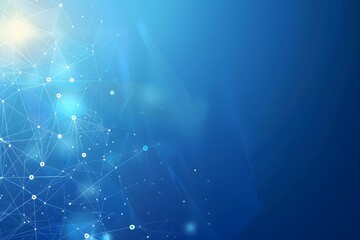 Fototapeta premium Abstract Polygonal Mesh Background with Blue Gradient