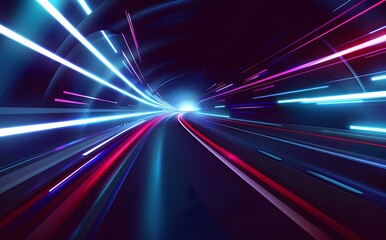 Fototapeta premium Futuristic Abstract Background with Blue and Red Light Streaks