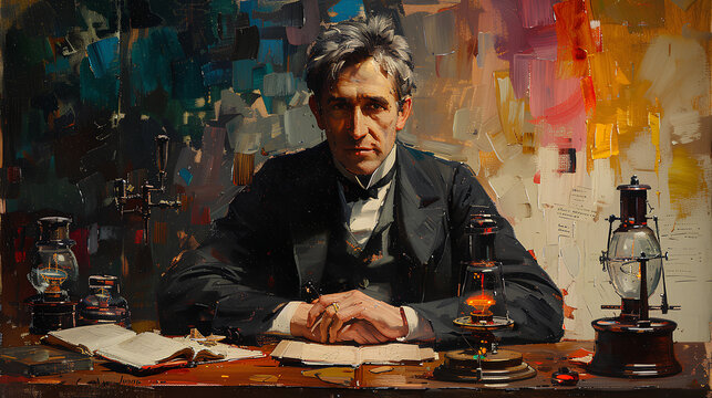 Representation of the inventor scientist, Thomas Alva Edison