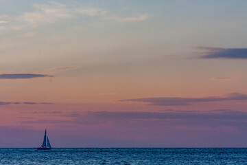 Sunset at Beach in Koper Slovenia
