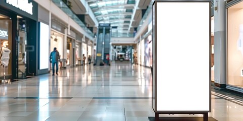 Blank advertising mockup for advertisement at the shopping mall. . 8k Quality. Premium Colors