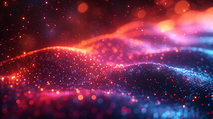 Fototapeta premium Neon Tech Abstract Background