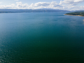 Aerial view of Iskar Reservoir, Bulgaria