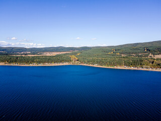 Aerial view of Iskar Reservoir, Bulgaria