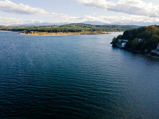 Aerial view of Iskar Reservoir, Bulgaria
