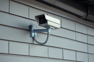 Protective Surveillance on wall. Safety property. Generate Ai