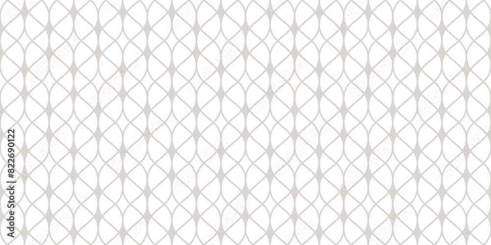 Wall mural vector mesh seamless pattern. abstract graphic minimal background with thin wavy lines, delicate lat