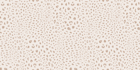 Leopard print pattern. Vector seamless background. Trendy animal skin texture of jaguar, leopard, cheetah, panther, puma, cat fur. Safari pattern with small spots, dots. Repeated leo skin design © Olgastocker