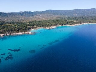 Fototapeta premium Sithonia coastline near Orange Beach, Chalkidiki, Greece