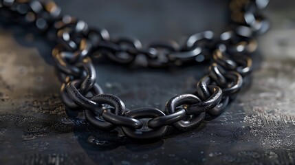 A chain forming the shape of a heart, symbolizing the love for machines and craftsmanship. 