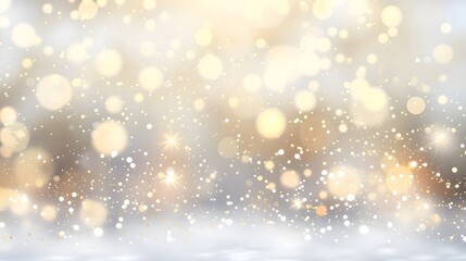 Obraz premium Abstract Background with Bokeh Lights in White and Beige