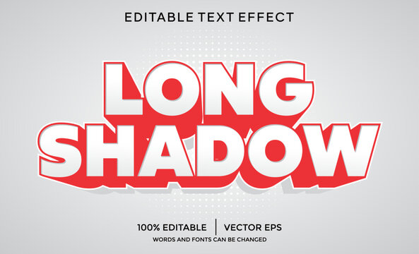 long shadow 3D text effect template