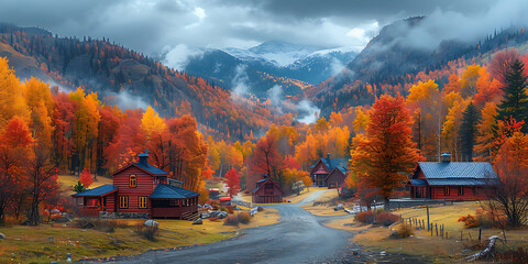 Autumn in National Parks: Empty Canvas Backdrop