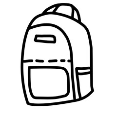 backpack outline drawing