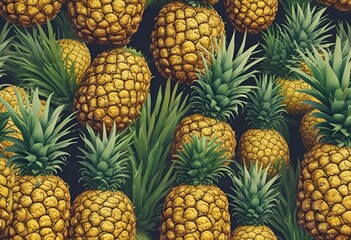 Fresh and Juicy Pineapples