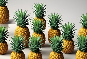 Fresh and Juicy Pineapples