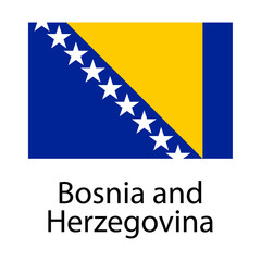 Flag of Bosnia and Herzegovina 2:3