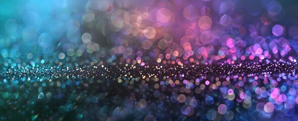 Colorful Glitter and Bokeh Lights Abstract Background