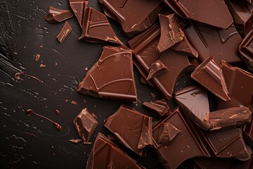 Abstract dark chocolate background, creative chocolate day background