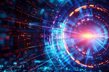 Obraz premium Abstract computer generated futuristic background