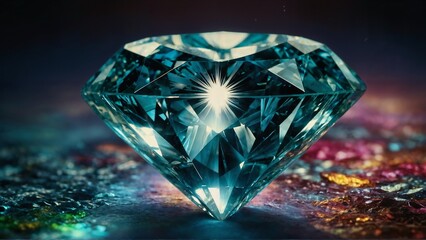Divine Consciousness and Energy in the Unique Diamond Shining with Vibrant Colors
