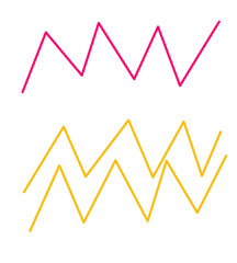 heart beat on monitor zigzag element