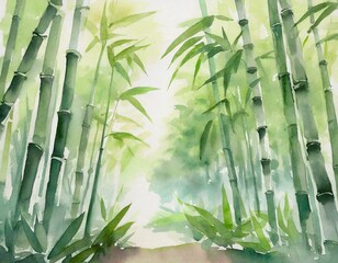 Bamboo forest illustration