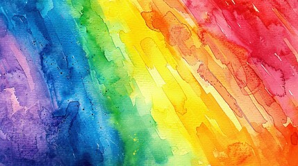 Rainbow Watercolor Art Background