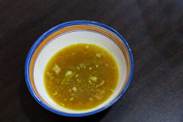 The soup from a Persian dish named Abgoosht, a lamb broth also known as Dizi.