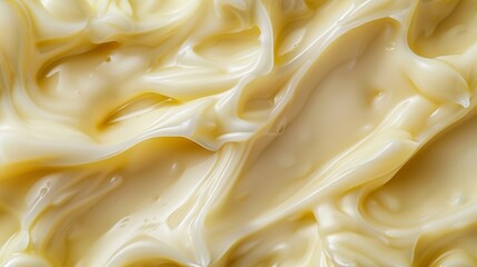 Macro food shot on the texture of mayonnaise. Copy space area for text. Background, banner, template, events card.