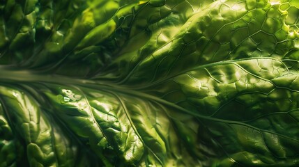 Close up of a organic and homegrown swiss chard leaf : Generative AI