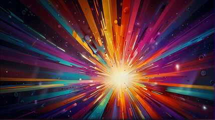 Obraz premium Abstract background with colorful chaotic explosion theme 