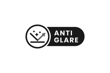 Anti glare label or anti glare mark vector isolated. Best Anti glare mark for packaging product design, and more.