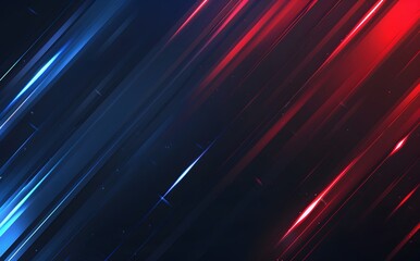 Abstract Blue and Red Background with Glowing Neon Lines