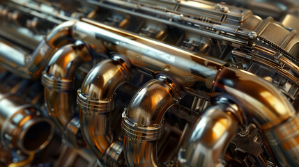 Close Up View of a Metal Pipe