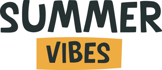 Summer Vibes Lettering Sticker