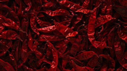 Close up dried chilli background Red hot chili wallpaper : Generative AI