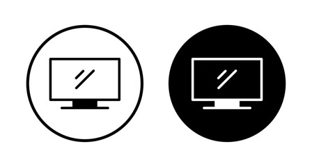 TV icon vector isolated on white background. Television icon