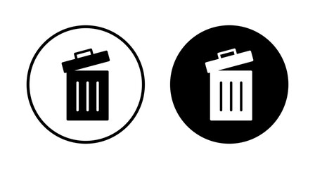 Trash icon vector isolated on white background. trash can icon. Delete icon vector