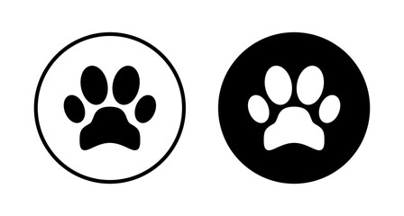 Paw icon vector isolated on white background. Paw Print icon