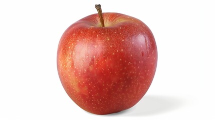 Red apple isolated on white background clipping path full depth of field : Generative AI