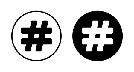 Hashtag icon vector isolated on white background. hashtag vector icon