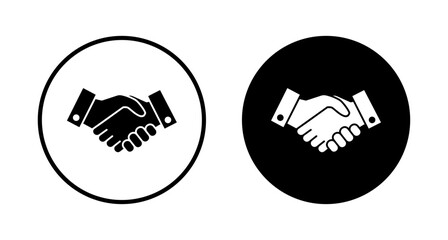 Business handshake icon vector isolated on white background. Handshake icon vector. contract agreement. Trust icon vector. Deal. Done. partnership icon