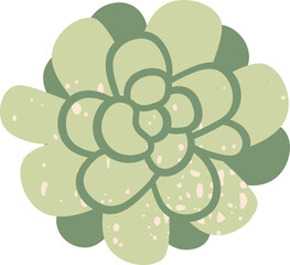 Flower With Grunge Pattern