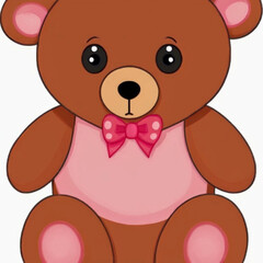 Fototapeta premium teddy bear with heart Generated by Ai 